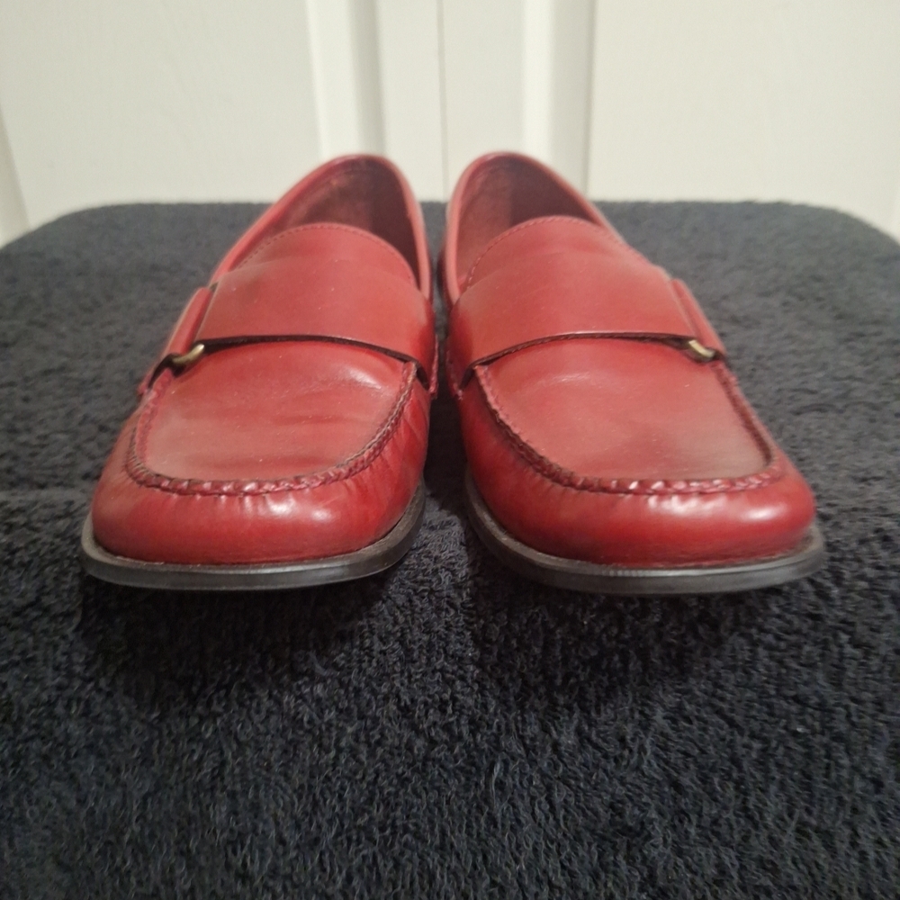 G.H. Bass & Co. Red Leather Loafers - Picture 3 of 10
